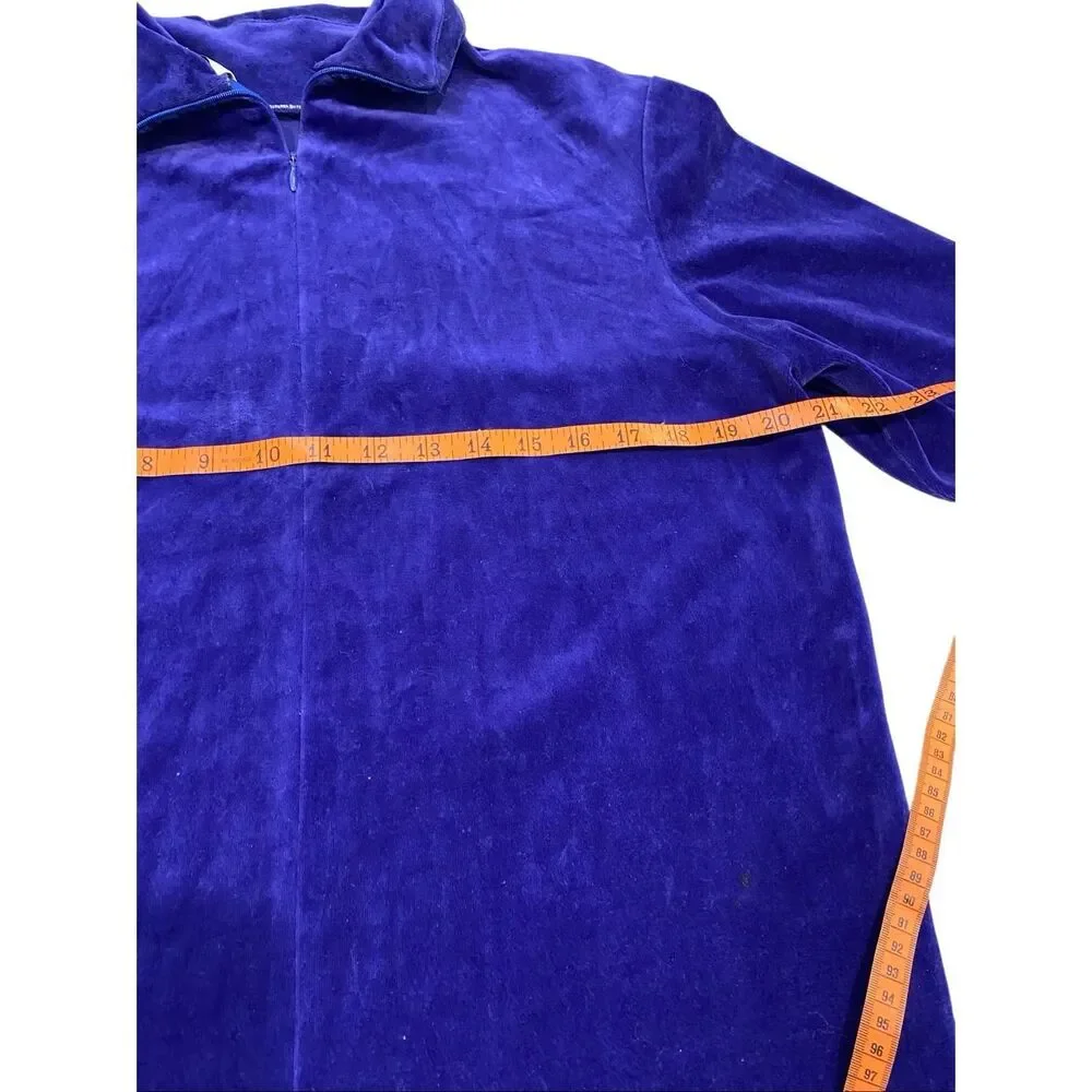 Richard And Company Blue Velour Lounge Set Vintage Matching Tracksuit Retro Cozy